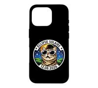 Éclipse Solaire 2026 Chat Astronomie Humour Lunettes Coque pour iPhone 16 Pro