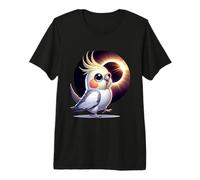 Éclipse Solaire calopsitte Observation des Oiseaux Astronomie éventail pour Animal Domestique T-Shirt Haut de Gamme