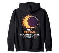 Éclipse Solaire partielle aux États-Unis 2026 Sweat à Capuche
