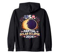 Éclipse Solaire partielle aux États-Unis 2026 Sweat à Capuche