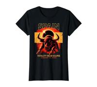 Éclipse Solaire Shirt Espagne 2026 Taureau Espagnol T-Shirt Graphique avec Valeur