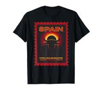 Éclipse Solaire Totale 12.8.2026 Espagne Timbre T-Shirt