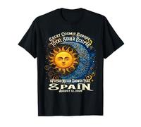 Éclipse Solaire Totale et Pluie de météores perséides 2026 Europe T-Shirt