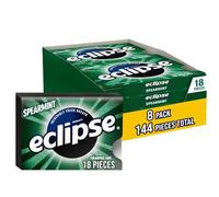 Eclipse Sugar Free Gum, Spearmint, 18 Piece Packages (Pack of 8)