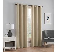 Eclipse Thermaback en Microfibre Grommet occultant fenêtre Panneau, Polyester, Beige, 84 cm