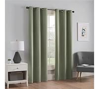 Eclipse Thermaback en Microfibre Grommet occultant fenêtre Panneau, Polyester, Vert Mousse, 84 cm