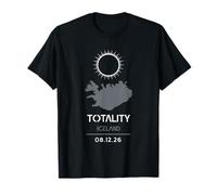 Éclipse Totale d'événements solaires 2026 La trajectoire du Ciel Total T-Shirt