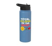 Éclipse totale du cœur - Éclipse solaire amusante Stainless Steel Insulated Water Bottle