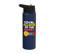 Éclipse totale du cœur - Éclipse solaire amusante Stainless Steel Insulated Water Bottle