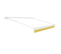 Eclipse Volant en polyacrylique avec passepoil, toile de store de haute qualité Couleur : jaune, Largeur du store : 4 m Accessoires pour différents auvents comme protection solaire pour balcon et