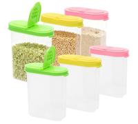 EclipseGuard Lot de 6 Pots à Epices, Pot Epice Avec Couvercles, Jolies Boite à Epices Translucides, Pot a Epice pour Ranger à Epices, Herbes et Des Poudre-250ml