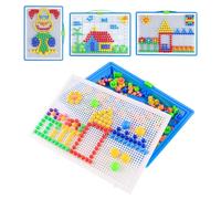 EclipseGuard Mosaique Enfant, 296PCS Mosaïque Puzzle Jouet Bloc Jeux de Construction Jigsaw Puzzle Puzzle 3D Jeux Enfant DIY Jouet Educatif Cadeau Anniversaire Noël pour Enfant 3 Ans et Plus