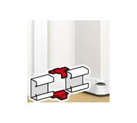 eclisse de jonction - joint de corps - pour goulotte mosaic - 50 x 145 mm