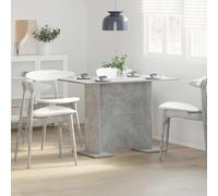 Eclith Table à manger béton gris 110 x 60 x 75 cm en bois massif avec plateau lisse et base robuste pour salle à manger, cuisine, salon, petit-déjeuner et dîner