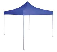 Eclith Tente de fête professionnelle pliable 2 x 2 m en acier bleu, résistante aux UV et à l'eau, avec paroi latérale, moustiquaire, idéale pour fêtes, barbecues, mariages, terrasse et balcon