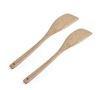 Ecloud Shop 2 PCS Professional Non Stick Spatule en Bois Bois Turner Cuisine Outil Ustensiles de Cuisine écologique et sécuritaire de Cuisine
