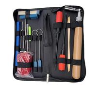 Ecloud Shop Piano Tuning Kit 16pcs Tuning Tool Set Professional Tuning Wrench Hammer Mute Fork Tournevis Belt Tweezers Clip for Beginners and Professionals