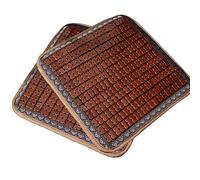 Ecloud Shop® Tapis de Coussin de siège en Bambou,Coussin de Chaise 45cm de qualité rafraîchissant et Respirant pour-Convient pour Les sièges de Voiture,Les divans et Les chaises de Bureau (2PCS)