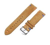 EcLusE Bracelet de montre en daim souple - Bracelet à dégagement rapide - Accessoires de montre,Marron clair,18mm