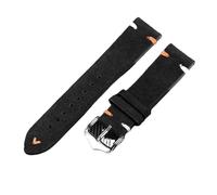 EcLusE Bracelet de montre en daim souple - Bracelet à dégagement rapide - Accessoires de montre,Noir,18mm