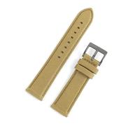 EcLusE Bracelet de montre universel en cuir véritable Bracelet de montre vintage en nylon Bracelet de montre d'affaires pour hommes Bracelet à dégagement rapide,20mm