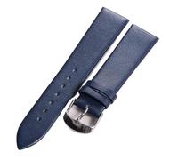 EcLusE Bracelet en cuir ultra fin, bracelet de montre unisexe, accessoires de montre de rechange,Bleu,16mm