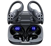 ECLVOX Écouteurs Bluetooth sans Fil Sport 5.3 avec Écran LED Double, 80H Autonomie, IPX7 Étanches, HiFi Stéréo, Microphone Intégré, Contrôle Physique, USB-C, Oreillettes Running Gym Course à Pied