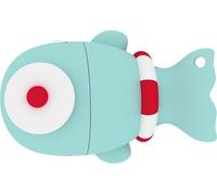 ECMMD16GM337 16GB Whale Shape USB Flash Drive-Fun Design Soft Rubber-15MB/s Read Speed,Write 5MB/s,Shock Resistant,Blue