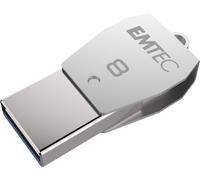 ECMMD8GT252B Clé USB -2.0 Série Dual Collection MobileGo T250B 8 Go 2 en 1 : OTG Dual Double Connectique USB / Micro-USB métal