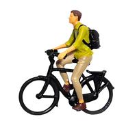 ECMQS 1 : Scène miniature de vélo à l'échelle 87e pour affichage de bureau | Modèle en résine pour décoration d'étagère à livres et projets de bricolage, scène de table, accessoires de jouets pour