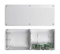 ECMQS 5Slots 20650 Boîtier de batterie avec entrée de type C, blanc | Avec entrée de type C, double port de sortie USB, pour projet de chargeurs