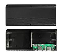 ECMQS 5Slots 20650 Boîtier de batterie avec entrée de type C, noir | Avec entrée de type C, double port de sortie USB, pour projet de chargeurs