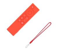 ECMQS Access Remote Cover Rouge | Manchon antidérapant en silicone, dos à pois surélevé, bosses latérales, confort visuel quotidien à la maison