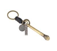 ECMQS Accessoire pour microphone avec détails en métal | Pendentif micro rétro avec boucle fendue pour sac à dos et transport quotidien, utilisation quotidienne