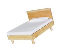 ECMQS Accessoires de chambre en bois avec échelle de deux lits simples | Modèle de lit en bois élégant avec design miniature détaillé pour chambre à coucher à l'échelle 1:12 pour les maisons de