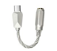 ECMQS Adaptateur casque pour appareils de type C, A | Connecteur audio de 3,5 mm avec câble tressé compact pour une écoute quotidienne et une utilisation de rechange