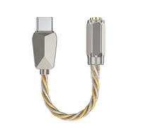 ECMQS Adaptateur casque pour appareils de type C, B | Connecteur audio de 3,5 mm avec câble tressé compact pour une écoute quotidienne et une utilisation de rechange