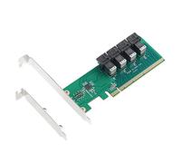ECMQS Adaptateur U.2 vers PCIE PCI-Express 3.0 X16 vers 4 ports MiniSAS SFF-8643 SFF-8639 Carte d'extension pour PCI-E NVME U.2 SSD