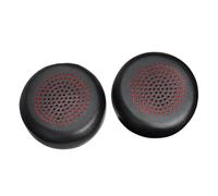 ECMQS Appeler le remplacement des coussinets d'oreille | Paire de coussinets rembourrés noirs pour Poly 8400 / 8410 / 8420 / 8220 / 8210 / 8200 avec base de montage intégrée
