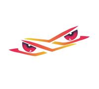 ECMQS Autocollant décoratif pour phare d'équitation, rouge | Bande réfléchissante PET Eye-Line pour garniture avant de moto, détails adhésifs