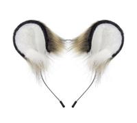 ECMQS Bandeau d'oreille foncé avec costume en peluche | Accessoire de cheveux confortable pour se déguiser amusant, accessoire de cosplay en fourrure pour événement à thème