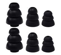 ECMQS Bouchons d'oreille en silicone de 3,8 mm pour une meilleure | Large compatibilité pour écouteurs intra-auriculaires et appareils auditifs de plusieurs tailles, lot de 6 pour une écoute
