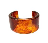 ECMQS Bracelet manchette avec finition acrylique marbré | Accessoire ouvert à enfiler pour un rendez-vous ou une fête