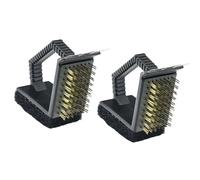 ECMQS Brosse à barbecue en fil de cuivre, passe au four, longue pour B | Fil de cuivre avec longues boucles pour le nettoyage de la rouille, brosse triangulaire pour barbecue, nettoyeur de four