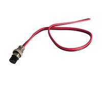ECMQS Câble d'alimentation femelle GX16 à 2 broches avec extrémité ouverte | Coque en métal pour équipement d'éclairage