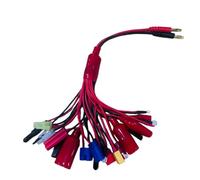 ECMQS Câble de charge flexible 19 en 1 avec isolation, tête banane | Câble de charge multifonction avec fil de silicone et boîtier ABS pour modèles télécommandés et voitures flexibles