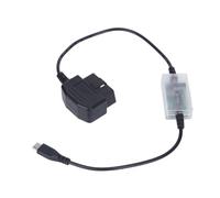 ECMQS Câble d'entretien de batterie pour voitures 12 volts | Côté source PD de type C, extrémité du port de diagnostic du véhicule, taille 50 cm, sortie 13,9 V, courant nominal 2,2 A