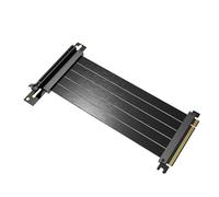 ECMQS Câble d'extension PCIE 90 degrés, 64 Go/s, noir, 50 cm | Exécution de jeu renforcée et tâches de calcul professionnel dans les plates-formes haute performance, transmission stable