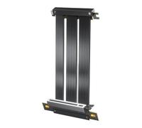 ECMQS Câble élévateur flexible PCIe 5.0 pour montage vertical GPU, noir, 15 | Bande passante élevée avec connecteurs plaqués or pour montage vertical GPU et stabilité des signaux de vitesse rapide