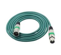 ECMQS Câble Studio XLR mâle vers femelle, vert H | Câble de musique XLR avec réduction du bruit, microphone XLR mâle vers femelle pour enregistrements professionnels